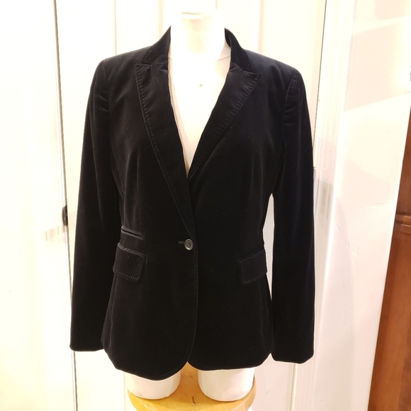 Banana Republic - Velvet Single Button Blazer - Size 8 - Picture 1 of 9